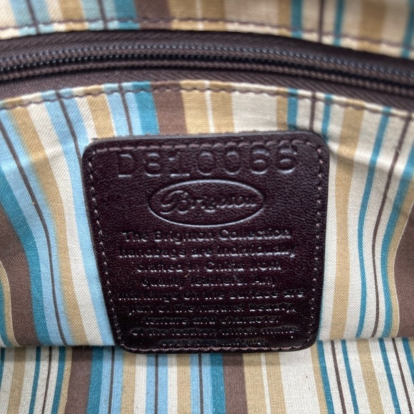 Brighton Brown Croc Embossed Leather Small Crossbody Bag BLEMISH - Picture 9 of 9